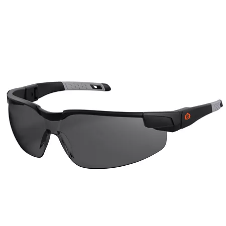 Ergodyne Anti-Fog and Scratch-Resistant Glasses Adjustable Temples Matte Black Smoke 50067 Safety Glasses