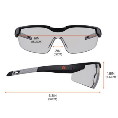 Image showing 5 th Ergodyne Anti-Fog & Scratch-Resistant Glasses Adjustable Temples, In/Out, 50068
