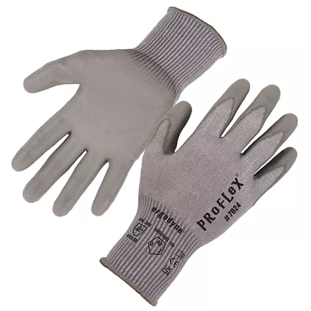 Ergodyne ANSI A2 Cut Resistant Gloves with PU Coating Gray Work Gloves