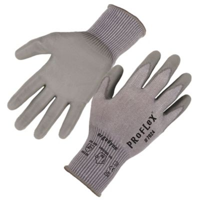 Ergodyne ANSI A2 PU Coated Cut-Resistant Gloves, Gray