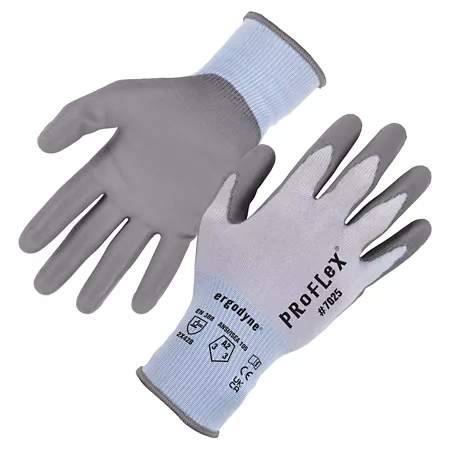 Ergodyne ANSI A2 Cut Resistant Gloves with PU Coating Blue Work Gloves