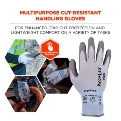 Image showing 1 th Ergodyne ANSI A2 PU Coated Cut-Resistant Gloves, Blue