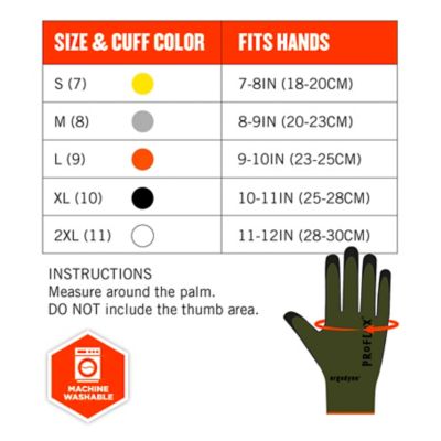 Image showing 5 th Ergodyne ANSI A4 Nitrile Coated Cut-Resistant Gloves