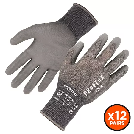 Ergodyne ANSI A4 PU Coated Cut Resistant Gloves - Pack of 12 Work Gloves