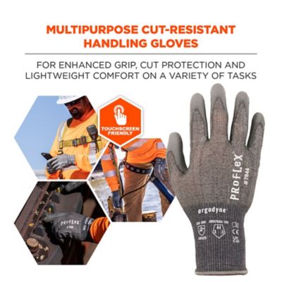 Image showing  ANSI A4 PU Coated Cut-Resistant Gloves - 12 Pack