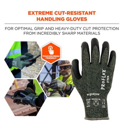 Image showing 1 th Ergodyne ANSI A7 Nitrile Coated Cut-Resistant Gloves, Green