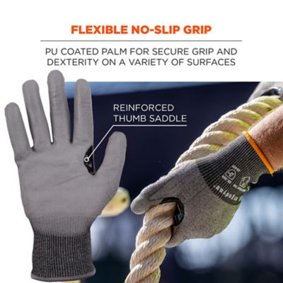 Image showing  ANSI A7 PU Coated Cut-Resistant Gloves