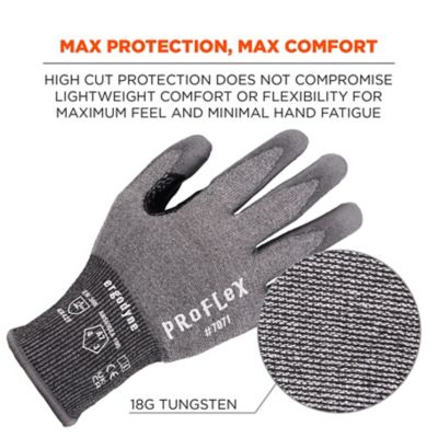 Image showing 4 th Ergodyne ANSI A7 PU Coated Cut-Resistant Gloves