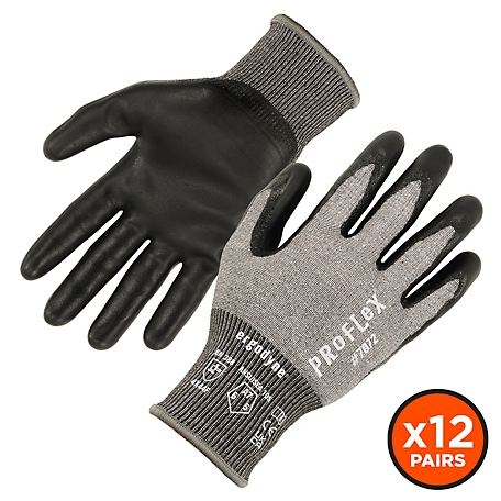 Ergodyne ANSI A7 Nitrile Coated Cut-Resistant Gloves - 12 pk., Gray
