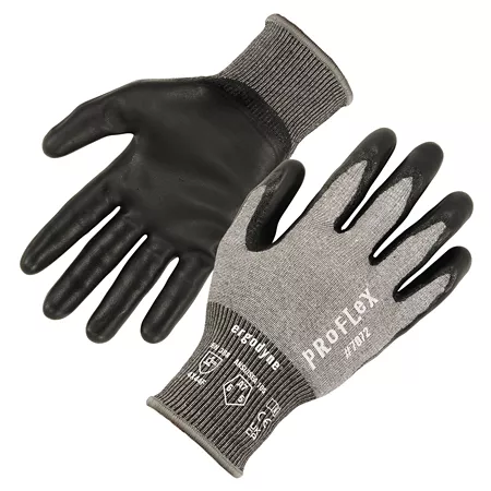 Ergodyne ANSI A7 Nitrile Coated Cut Resistant Gloves Gray Work Gloves