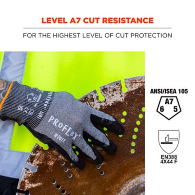 Image showing  ANSI A7 Nitrile Coated Cut-Resistant Gloves, Gray