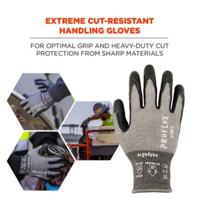 Image showing  ANSI A7 Nitrile Coated Cut-Resistant Gloves, Gray