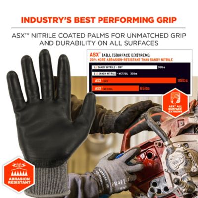 Image showing  ANSI A7 Nitrile Coated Cut-Resistant Gloves, Gray