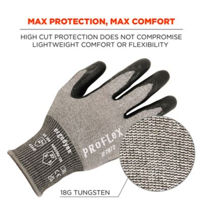 Image showing  ANSI A7 Nitrile Coated Cut-Resistant Gloves, Gray