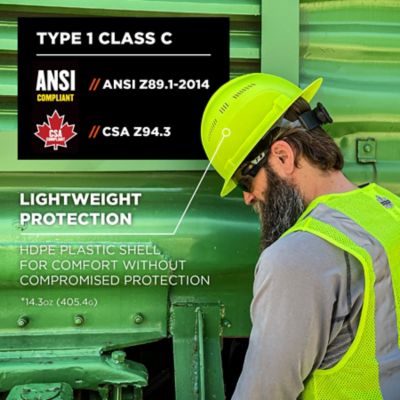 Image showing  Lightweight Full Brim Hard Hat Vented Class C, 60228