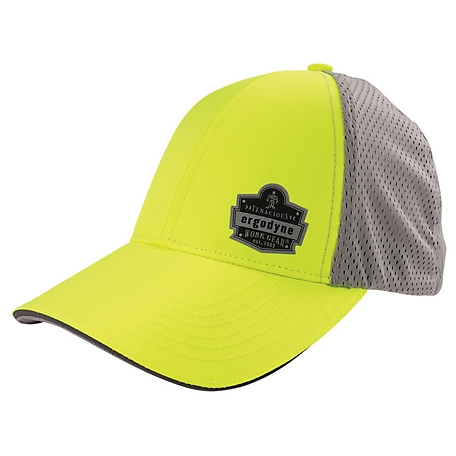 GloWear by Ergodyne 8931 Hi-Vis Lime-Blank Reflective Stretch-Fit Hat