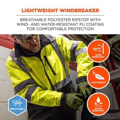Image showing  Men's Hi-Vis Windbreaker Water-Resistant Jacket