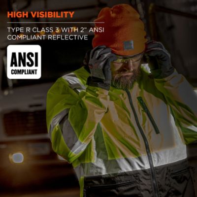 Image showing 2 th Ergodyne Men's Hi-Vis Windbreaker Water-Resistant Jacket