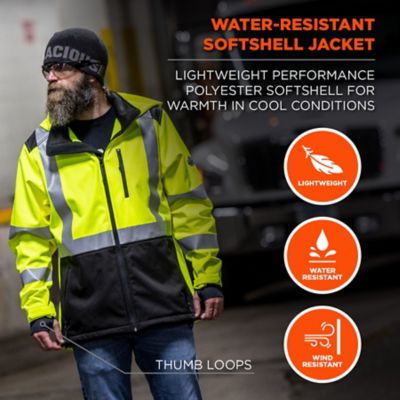 Image showing  Men's Hi-Vis Water-Resistant Softshell Jacket