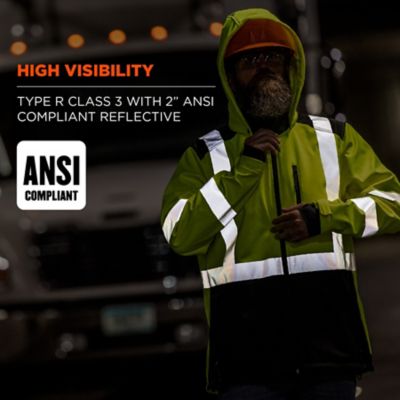 Image showing  Men's Hi-Vis Water-Resistant Softshell Jacket