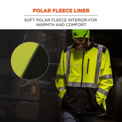 Image showing  Men's Hi-Vis Water-Resistant Softshell Jacket