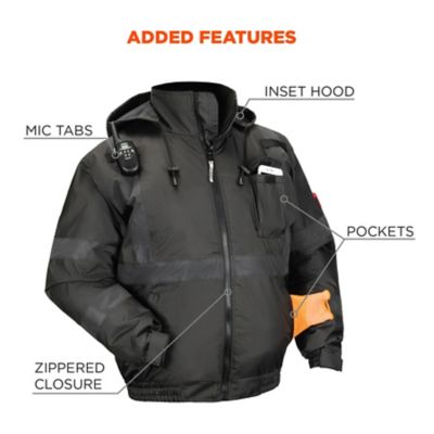 Image showing 4 th Ergodyne Men's Enhanced Visibility Winter Bomber Jacket