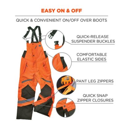 Image showing 3 th Ergodyne Class E Hi-Vis Insulated Bibs