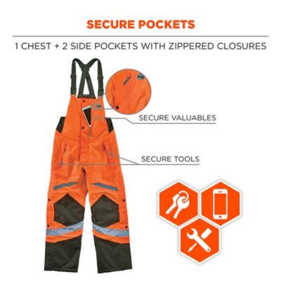 Image showing 5 th Ergodyne Class E Hi-Vis Insulated Bibs