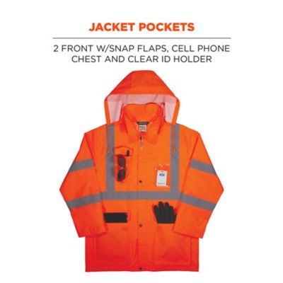 Image showing  Unisex Hi-Vis Lightweight Rain Suit