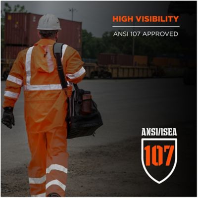Image showing 2 th Ergodyne Unisex Hi-Vis Lightweight Rain Suit