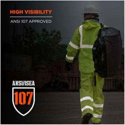 Image showing 2 th Ergodyne Unisex Hi-Vis Lightweight Rain Suit