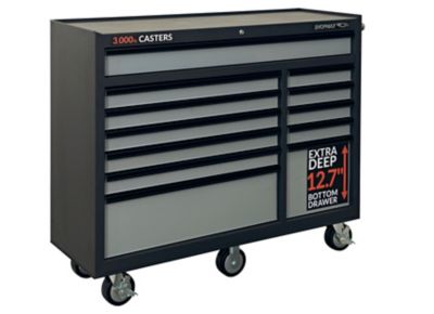SHOPMAX 52 in. W 12-Drawer Rolling Tool Cabinet, 955212S5