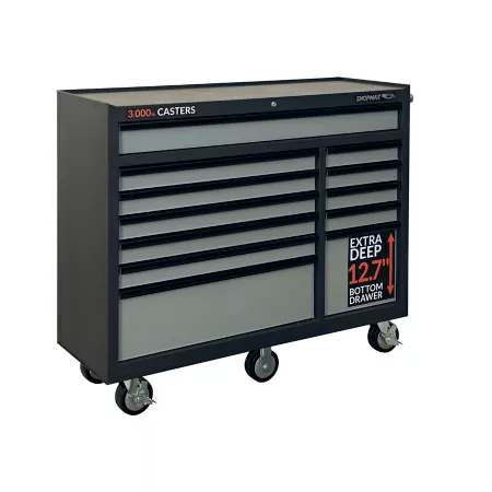 SHOPMAX 52" 12-Drawer Rolling Tool Cabinet Rolling Tool Cabinets