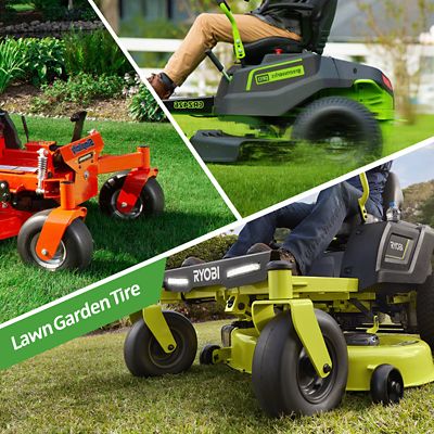 Image showing  11 x 6-5 4PR on 5 x 3 Solid Black Rim L&G Tire Assembly