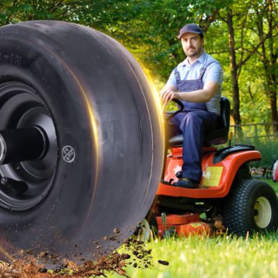 Image showing 5 th Hi-Run 11 x 6-5 4PR on 5 x 3 Solid Black Rim L&G Tire Assembly