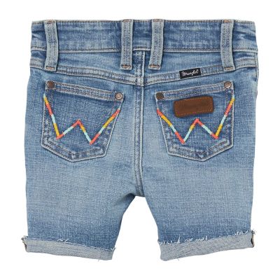 Image showing  Girls' Cuffed Raw Hem Denim Shorts