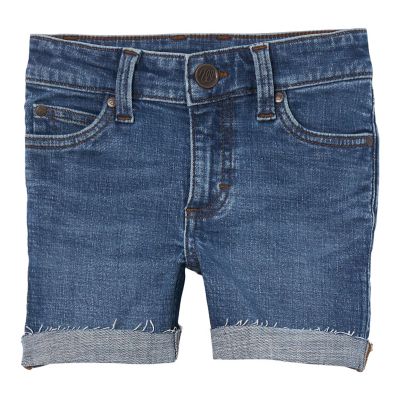 Wrangler Girls' Cuffed Raw Hem Denim Shorts