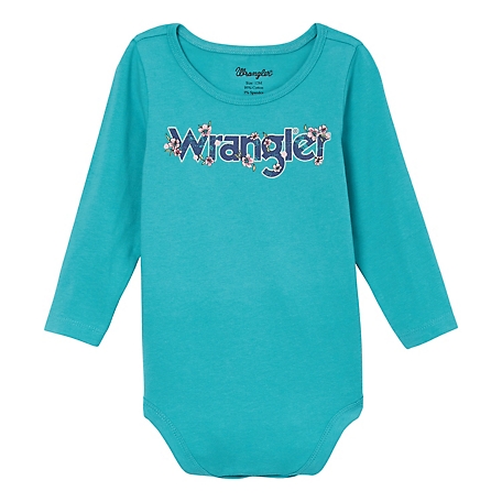 Wrangler Baby Girl's Western Long Sleeve Bodysuit
