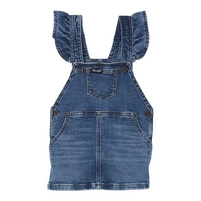 Wrangler Little Girl's Ruffle Sleeve Denim Skirtall