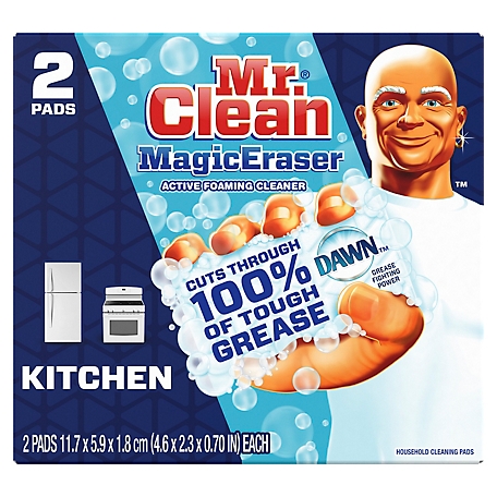 Mr. Clean Magic Eraser Kitchen with Dawn, Cleaning Pads with Durafoam, 2 ct.
