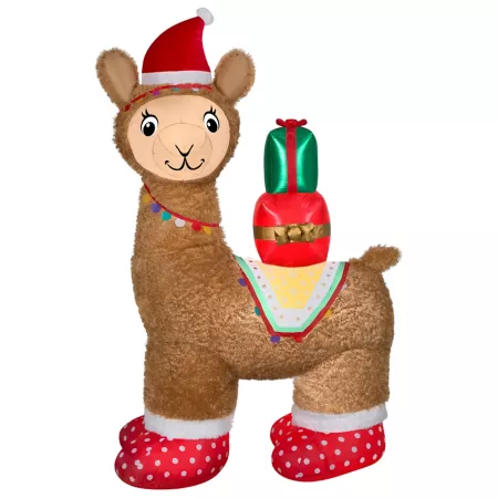 Gemmy Airblown Mixed Media Luxury Alpaca Large Inflatable Christmas Inflatables