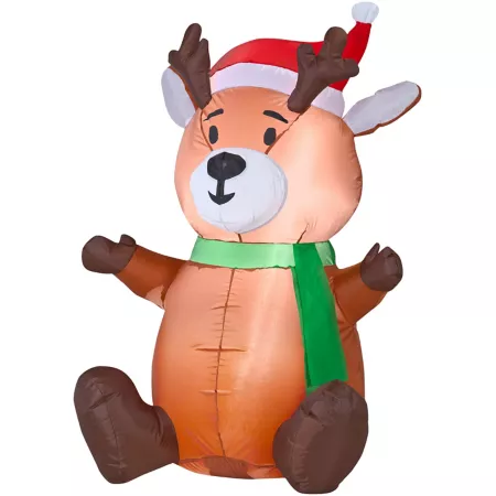 Gemmy Airblown Outdoor Baby Reindeer Small Inflatable Christmas Inflatables