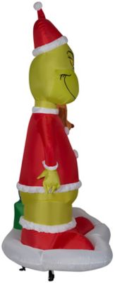 Image showing  Airblown Grinch and Max with Presents, Large Scene, Dr. Seuss