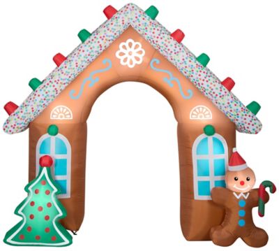 Gemmy 13.78 in. Airblown Gingerbread House Archway Large Inflatable Christmas Decoration