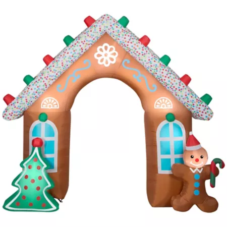 Gemmy 13.78" Large Inflatable Air Blown Gingerbread House Christmas Ornament Christmas Inflatables