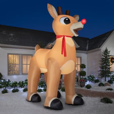 Image showing  Airblown Standing Rudolph with Scarf, Colossal, Rudolph