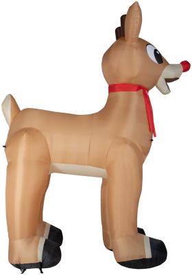 Image showing  Airblown Standing Rudolph with Scarf, Colossal, Rudolph