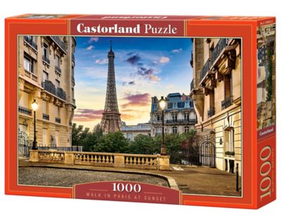 Castorland 1000 pc. Jigsaw Puzzle, Walk in Paris At Sunset, C-104925-2
