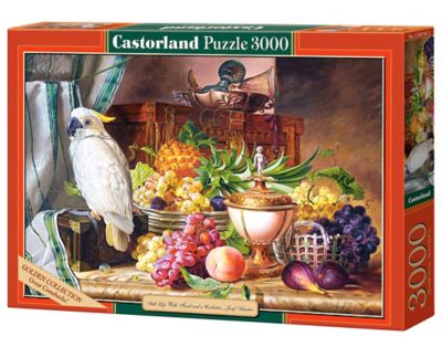Castorland 3000 pc. Jigsaw Puzzle, Still Life with Fruit and a Cockatoo, Josef Schuster, C-300143-2