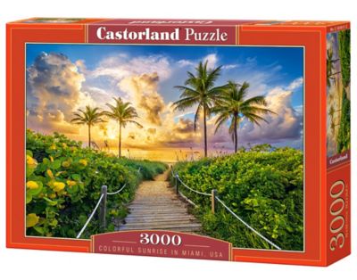 Castorland 3000 pc. Jigsaw Puzzle, Colorful Sunrise in Miami, C-300617-2